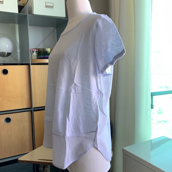 J. Crew Light Blue Tee Combo Cotton & Silk Sz M - Picture 2 of 14